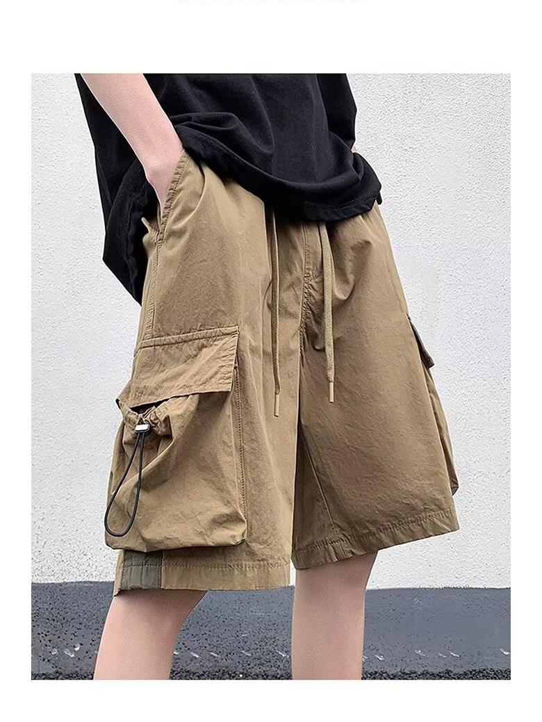 

Мужские летние повседневные функциональные шорты для работы - Американская спортивная мода, пляжная одежда L хаки