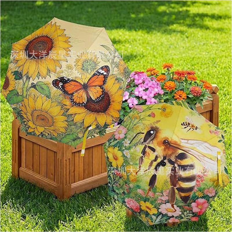 Popular Plant Sunshade Flower Potted Plant Sunscreen Umbrella Heat Insulation Outdoor Plant Floor Insert Umbrella Company