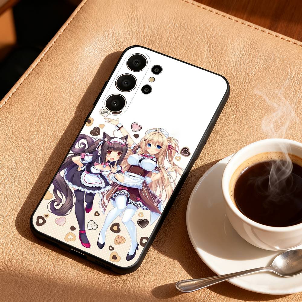 N-Nekopara girls Game Phone Case For Samsung S26,S25,S24,S21,S22,S23,S30,Ultra,S20,FE,Lite,10,9,Black Cover