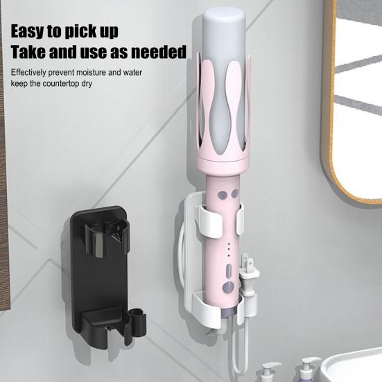 Wall-Mounted Storage Rack Easy Access Design Adjustable Size Punching Free Storage Shelf Bathroom Bedroom Organizer