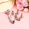 JIEYAO 9 Piece Stainless Steel Star Piping Tips Set, French Open Star Tube Frosting Nozzle Kit Pastry Decorating Tips for Cupcakes Cakes Cookies