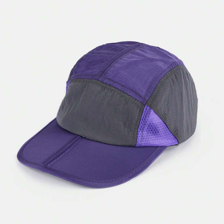 Quick-Dry Foldable Baseball Cap For Adults Color Block Outdoor Sun Protection Duckbill Hat