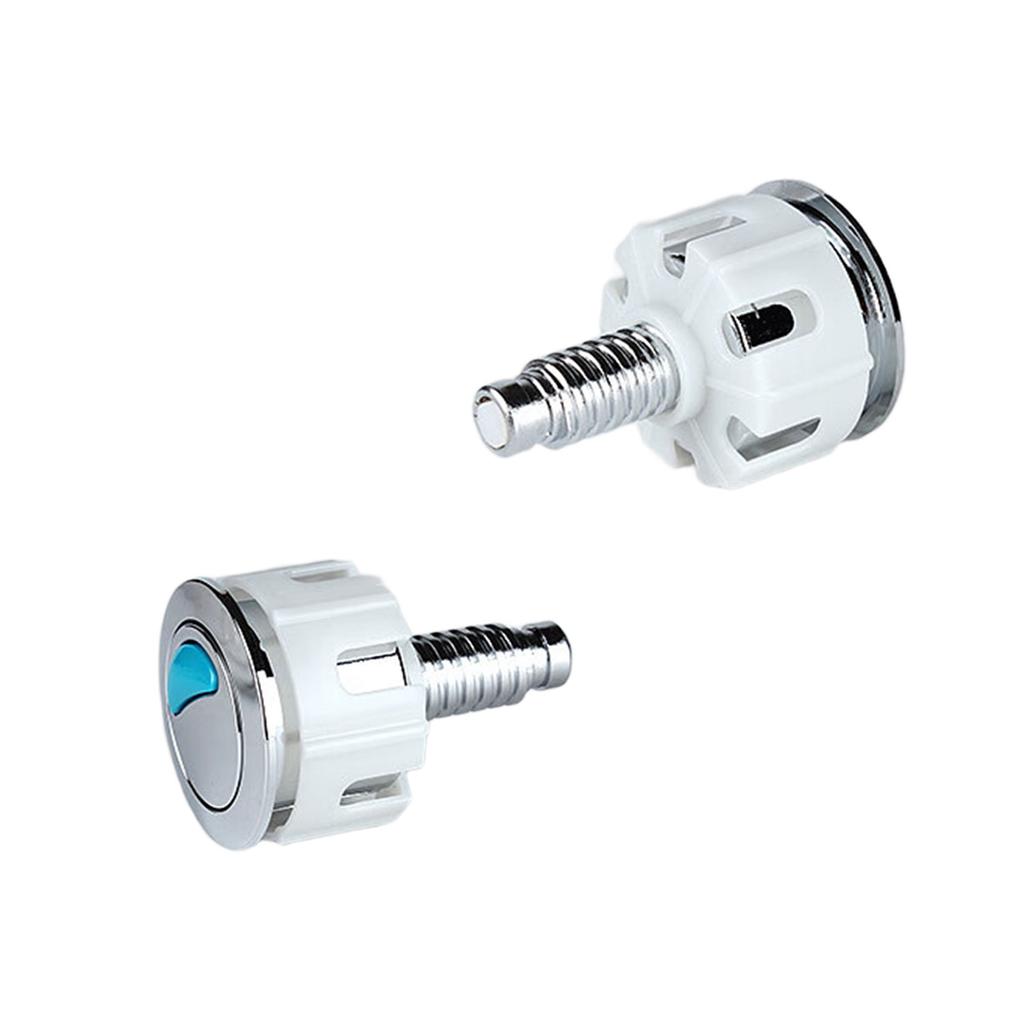 2Pcs Toilet Flush Button Round Head Dual Push Button Replacement Upgrades for Cistern Tank Water Saving Accessory