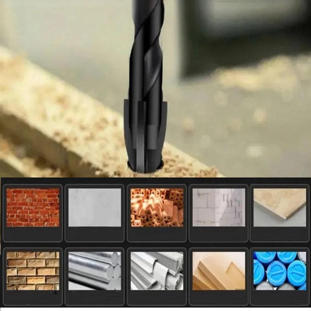 5pcs Carbide Cross Hex Tile Drill Bits for Glass Wood Brick 5/6/8/10/12mm with Hex Shank Anti-Slip Design for Electric Drills