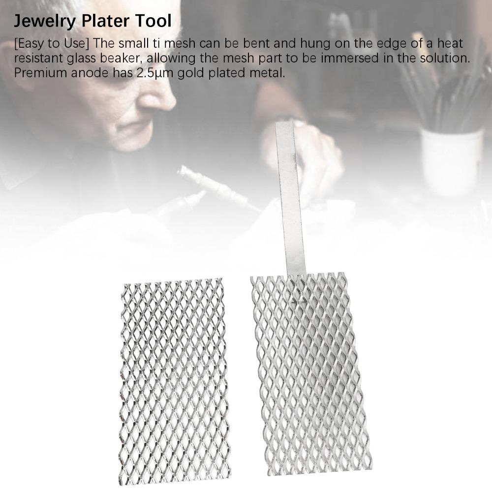 2 Pcs 100x50mm Plating Mesh Silver Rhodium Plating Tool Jewelry Plating Tool  Anodes Grid