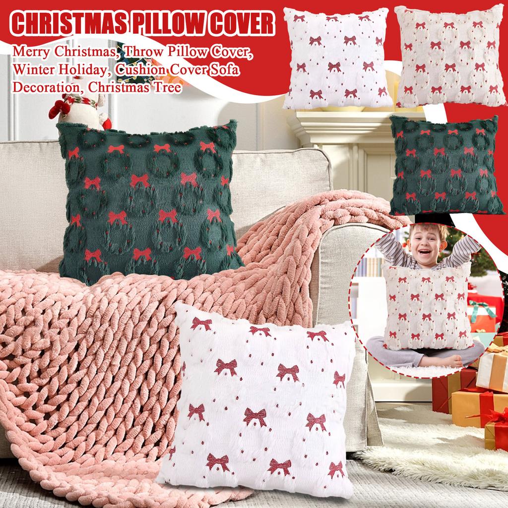 Merry Christmas, Throw Pillow Cover, Winter Holiday, Cushion Cover Sofa Decoration, Christmas Tree