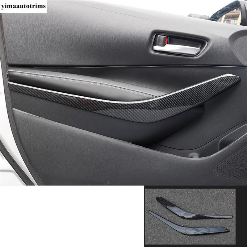 Auto Innen Tür Armlehne Griffleiste Dekoration Abdeckung Zierleiste Für Toyota Corolla E210 2019 - 2024 ABS Matt Karbonfaser Zubehör