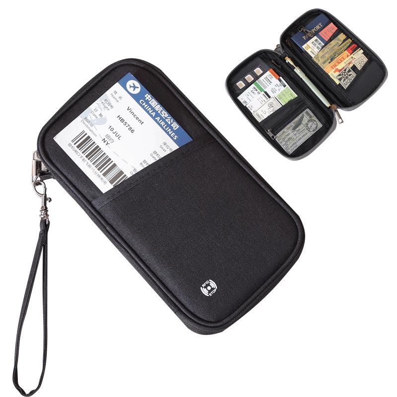 

Anti-Theft RFID Card Holder & Coin Purse - Large Capacity Travel Passport Organizer