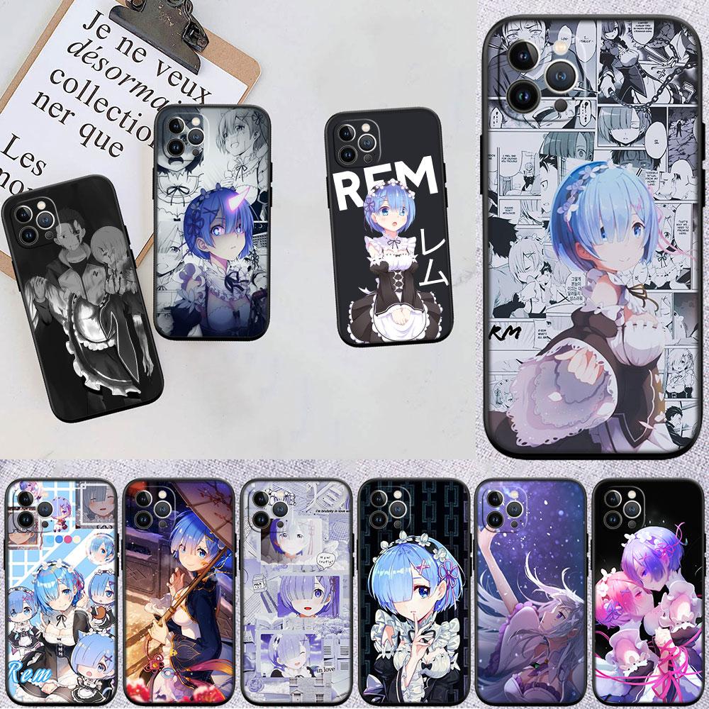 CJ48 Emilia Re Zero Ram Rem Phone Case for Samsung Galaxy S20 S21 S22 Ultra FE + Plus A21S A22 A24 A25 A26 A30 A30S A31