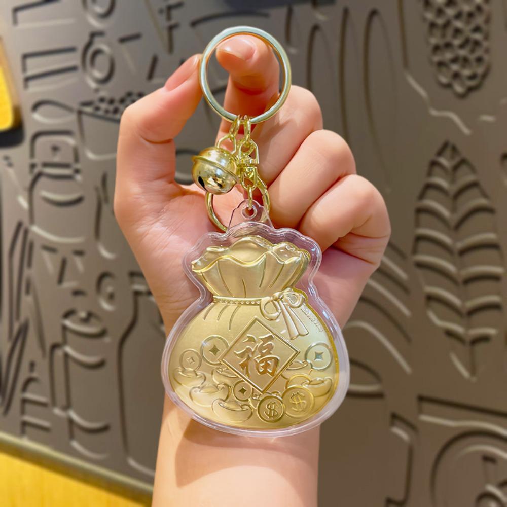 Reichhaltige Goldpferd-Schlüsselanhänger Glückstaschen-Anhänger Taschen-Accessoire Pony-Schlüsselanhänger Chinesisches Neujahr