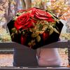 Blumenkunst-Thema Automatischer Regenschirm Kompaktes 8-Rippen-Design Stabile Konstruktion Langlebiger Regenschirm Stilvolles Accessoire
