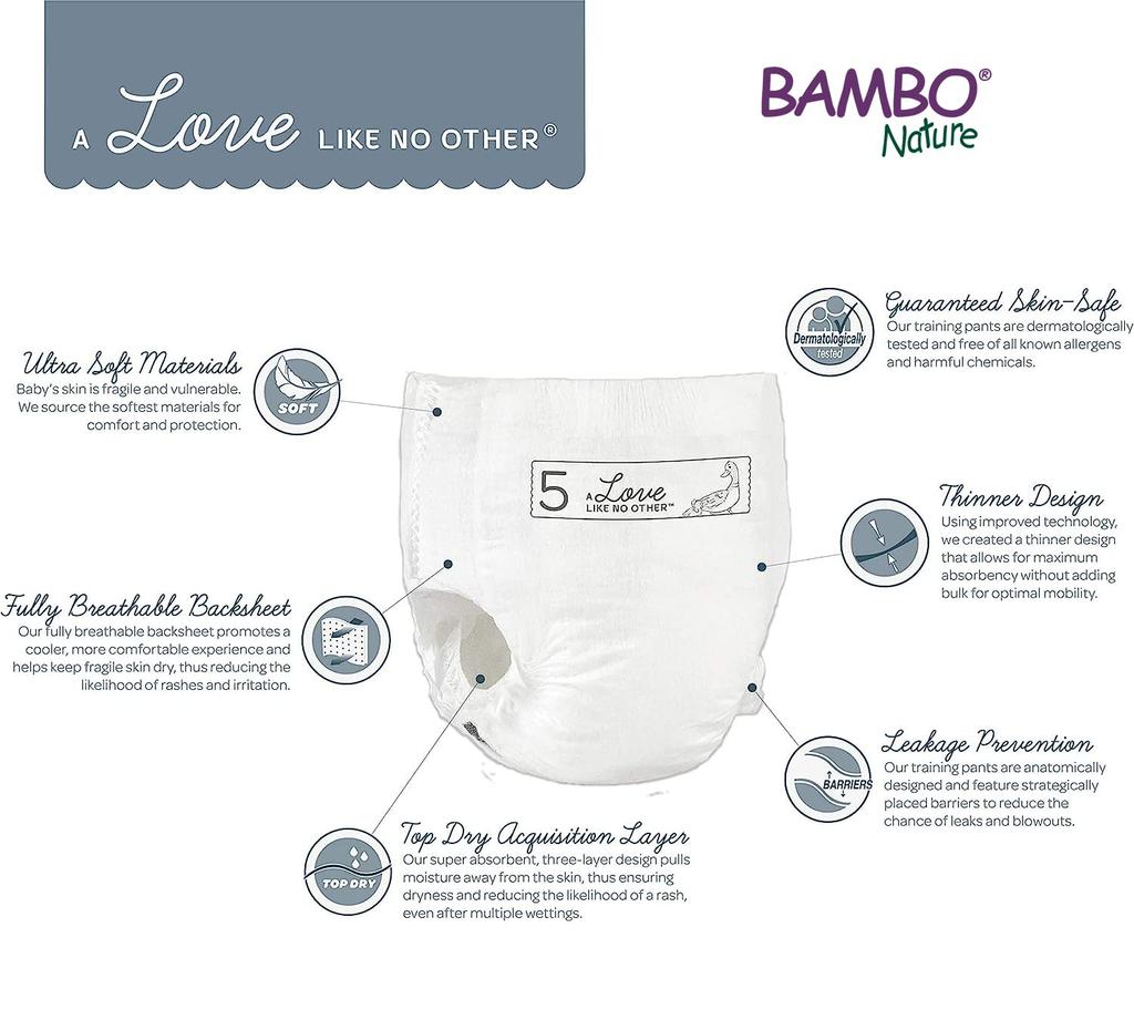 BAMBO Nature Dream Pants Type L 20 Pieces (11kg - 17kg) (bn16930)