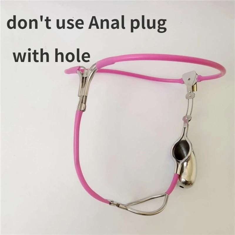 Adjustable Invisible Male Stainless Steel Chastity Belt with Enclosed Cage Plug Full Cover Restraint with Hole Sex Toys for Men