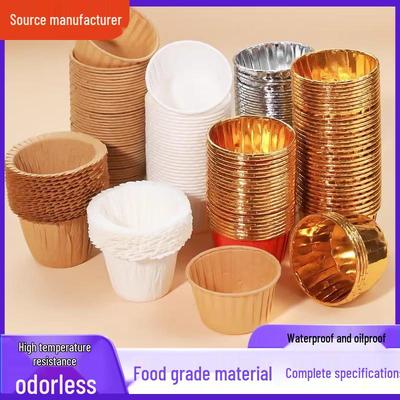 Gold Rim High-Temp Non-Stick Cupcake and Muffin Paper Cups