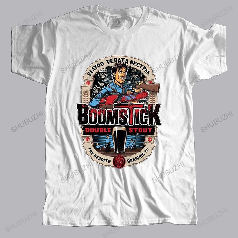 

Fashion brand t shirt mens Evil Dead boomstick Mens short sleeve Tshirt Pure cotton Round collar anime In 2016 latest style S