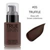Full Coverage Foundation Deep Brown 30ml Water Based Liquid Makeup Sweatproof Transfer Resistant For A Complexion