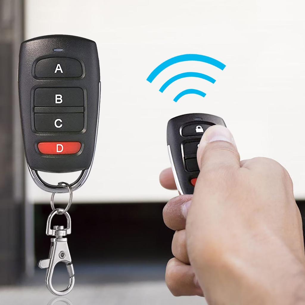 Universal Garage Door Clone Key Fob, 433 MHz Garage Door Remote, Compatible With Various Door Openers, Security Key Fob