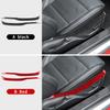 Real Soft Carbon Fiber Sticker For Ford Mustang GT 2024 2025 LHD RHD Car Driver Passenger Seat Panel Decor Interior Trim