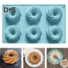 2Pcs Cake Mold Versatile 6 Grids Silicone Baking Mold Non-Stick Reusable Cupcakes Donuts Dessert Mold for Home Kitchen