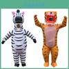 Disfraz Inflable Divertidísimo de Tigre Cebra Para Adultos Perfecto Para Fiestas de Halloween