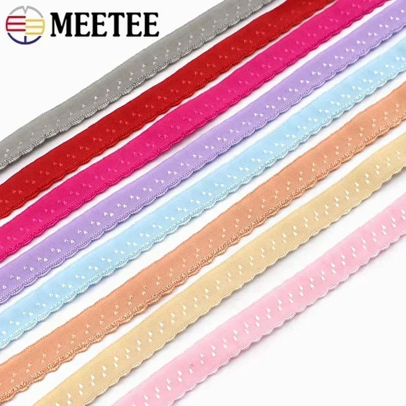 5/10/20M Meetee 11mm Cotton Elastic Band for Underwear Strap Stretch Webbing Tape Ribbon Double Layered Rubber Bands Accessories