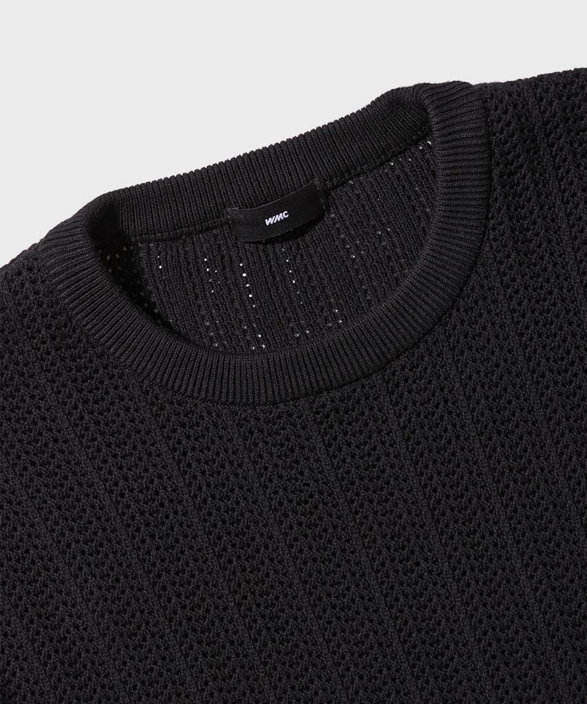 WMC Scallop Mesh Round Knit_Black