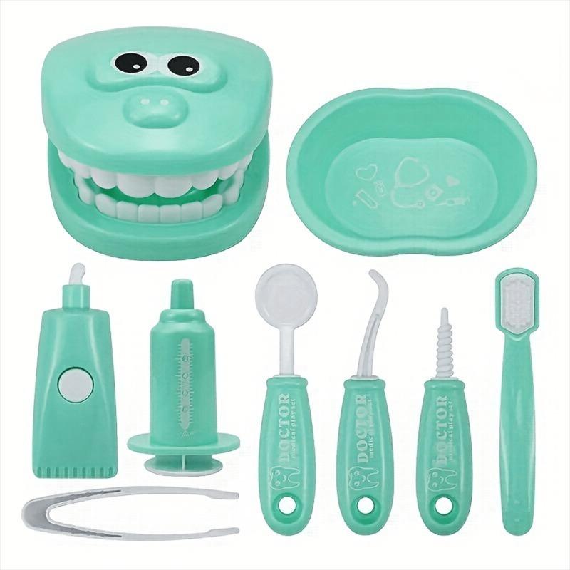 Kids Dentist Play Set Oral Care Practice Teeth Model Educational Toy for Kindergarten Preschool Early Learning Tooth Brushing