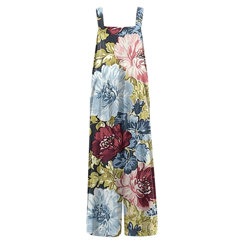 Womens Casual Overalls Jumpsuits Adjustable Straps Sleeveless Summer Cute Comfy Rompers With Pocket