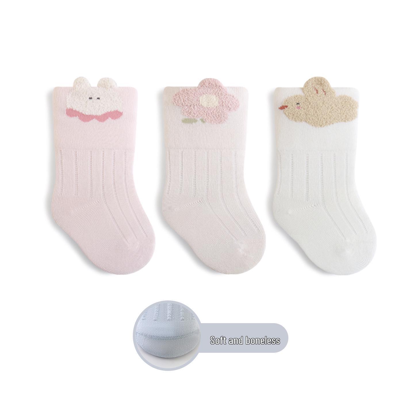 

2025 New Cartoon Baby Socks - Spring & Autumn Cotton, Boneless, Loose-Fit for Boys & Girls - Autumn/Winter Style 5-12 months S (foot length 9-11cm)