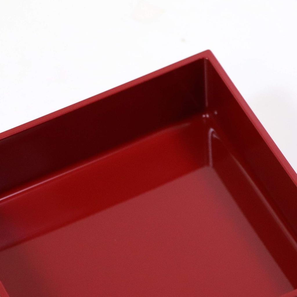 Osaka Choseido Jubako Yamanaka Original Cooler Bonus Perfect for Sports Days and New Eve Meals (Shunju) 3-Tiered Box, 12cm, Vermilion, Lacquer, Bag,