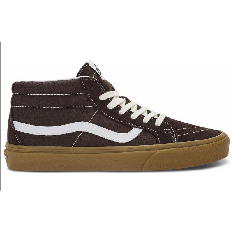 Vans Sk8 Mid Lässige Unisex Skateschuhe Schwarz Braun VN0A391FCHC