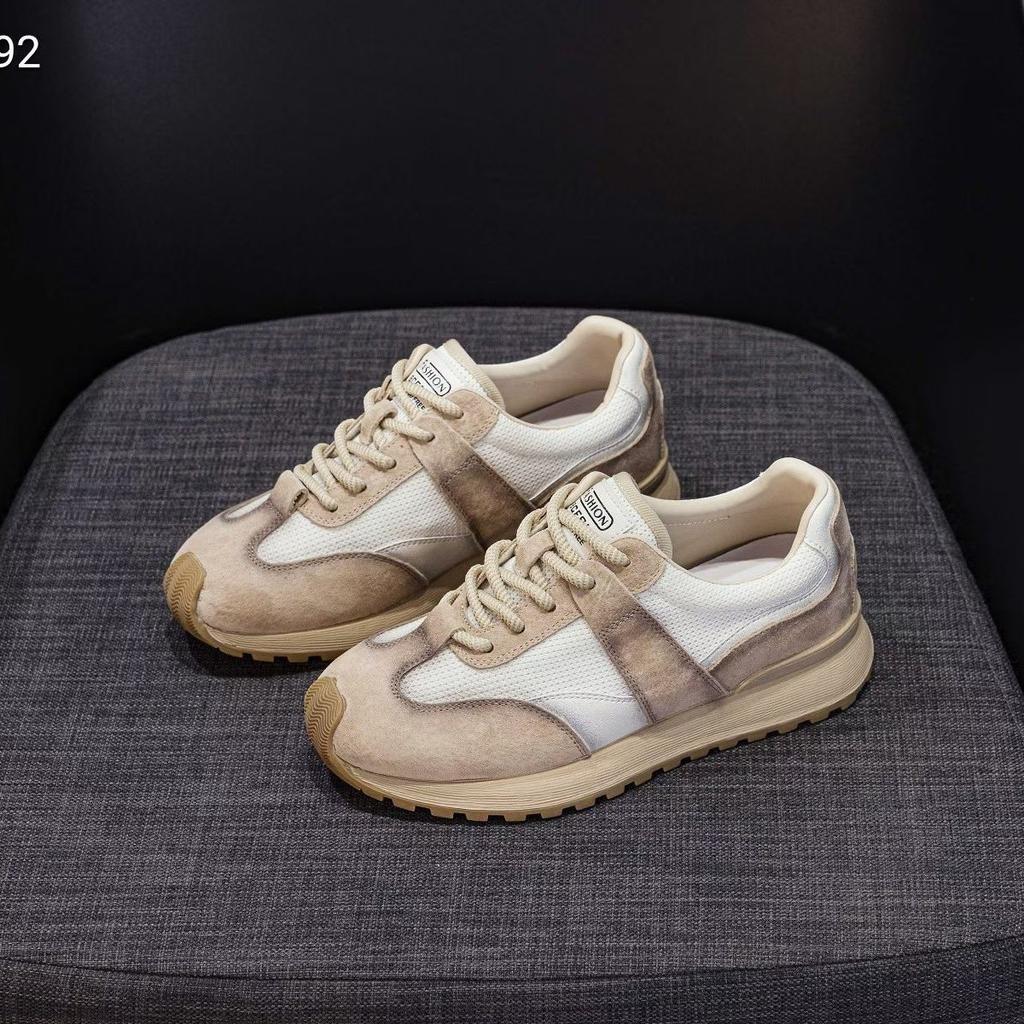 Leather Soft-soled Forrest Gump Shoes Women's Spring and Summer New Red Retro Moral Training Shoes Niche Thin Fashion Sports and Leisure Shoes