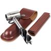 Überlebenssiedler Werkzeug Bushcraft Handbohrer Schraubenschlüssel Scotch Eye Holzbohrer Handbohrer Schraubenschlüssel Bushcraft Überlebenswerkzeug mit Ledertasche und Haken