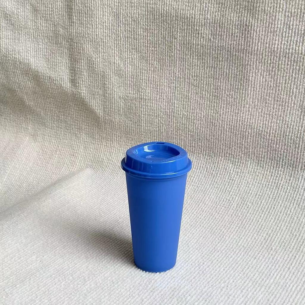 16OZ 475ml Color Reusable Plastic Straw Cup Large Capacity Leakproof Travel Tumbler for Coffee Smoothie Home Party Takeaway Cup