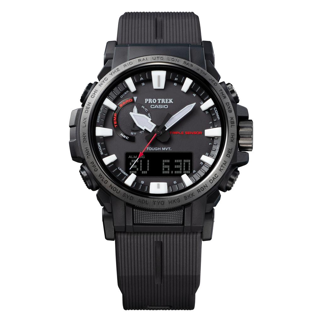 Casio Pro Trek Men's Stainless Steel 100M Water Resistant Digital Alarm Quartz Watch PRW-61Y-1B