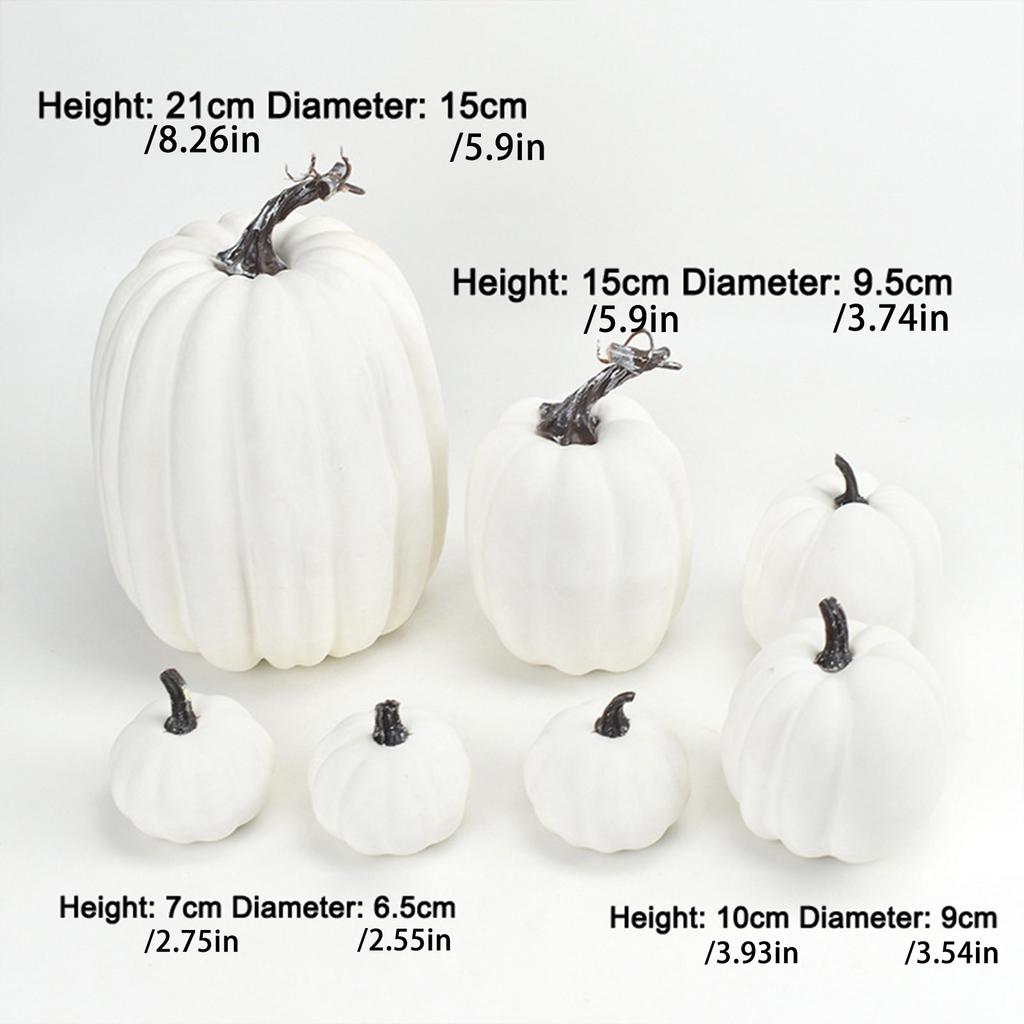 7PCS Artificial Hallowee Pumpkin Simulation Vegetable Artificial Pumpkins DIY Craft Autumn Decorations For Home Party Decor