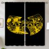 Wu T-tang Clan Elegant Room Curtains for Living Room Modern Home Decoration Blind Blackout Curtain Tiebacks Black Out Curtains