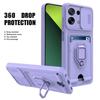 Card Slot Slide Camera Wallet Case For Xiaomi Redmi Note 13 11 Pro Plus 10 9 12 Pro Cases For Redmi 13C 12C 10A 10C 9C 9A Cover