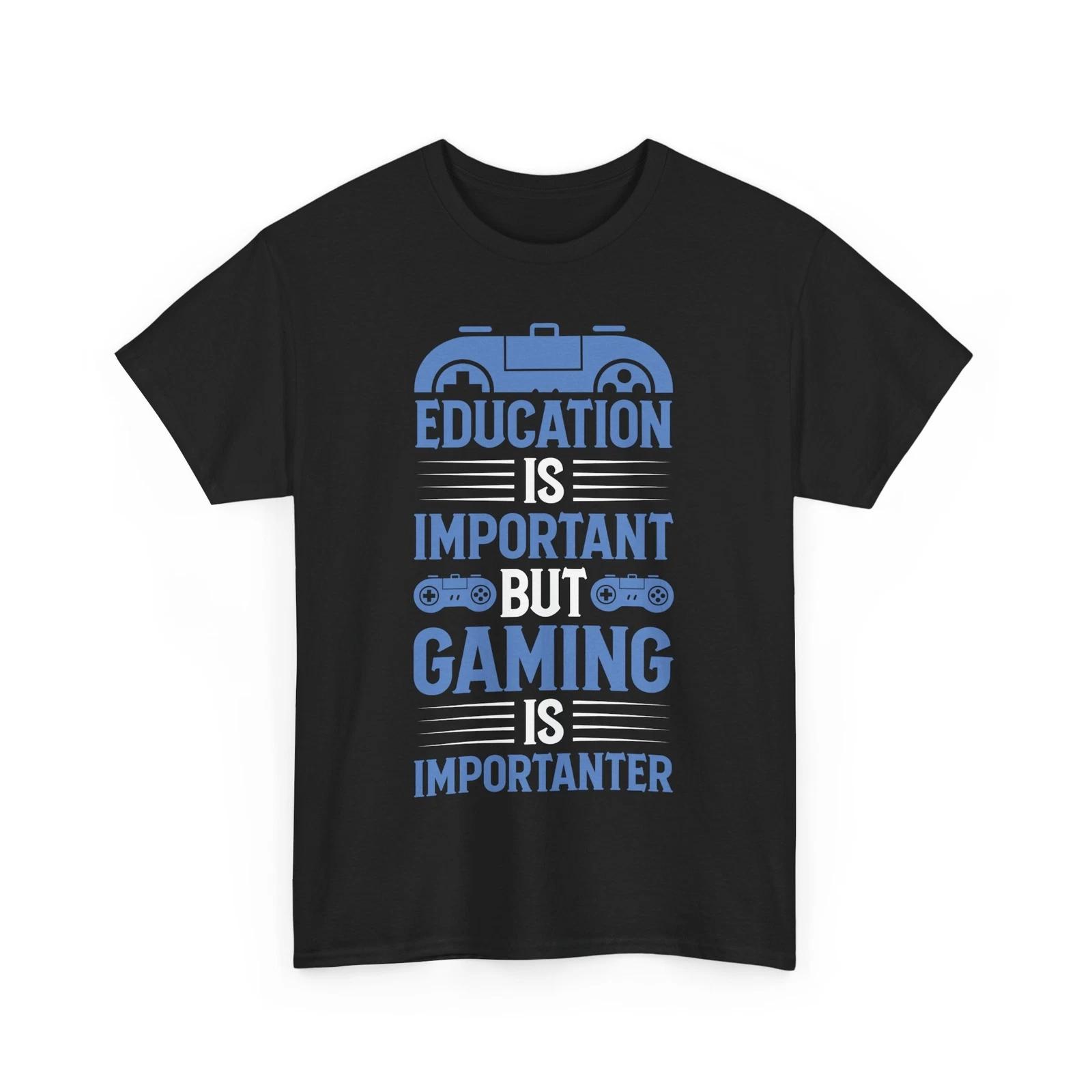 Gaming is importanter Tee | Fun Retro Gamer T-Shirt | Geek Shirt M
