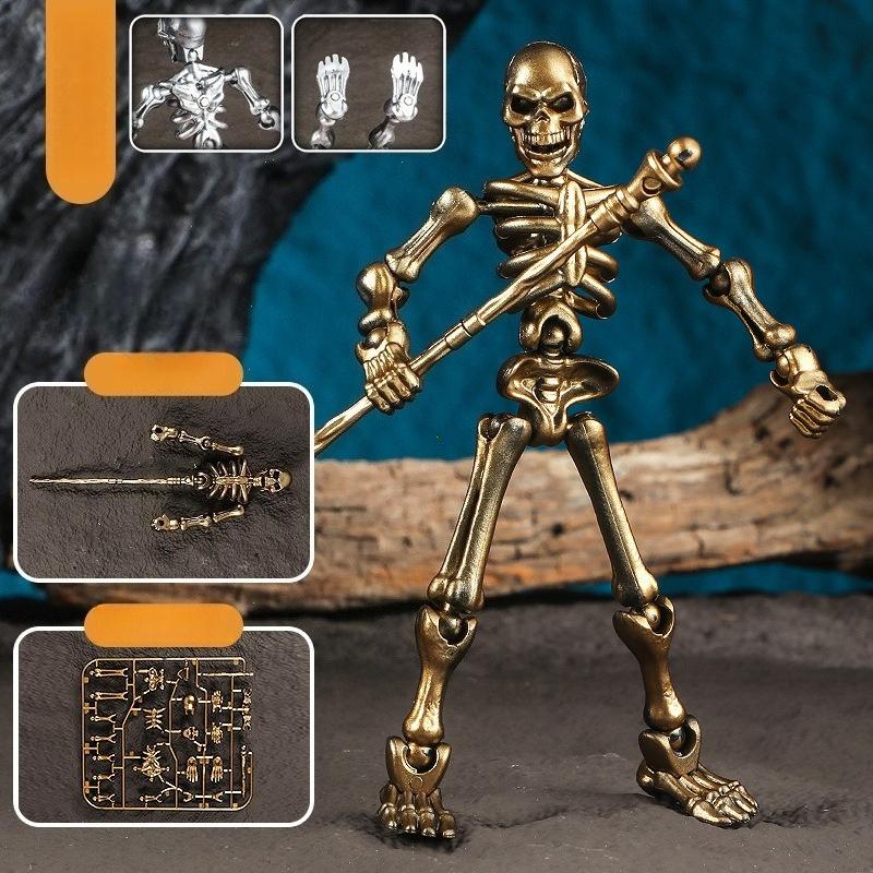 

Magnetic Three-Dimensional Skull Model Assembly Toy Multi-Articulable Skull and Bone Puppet Decoration Action Figures Anime Game золотой