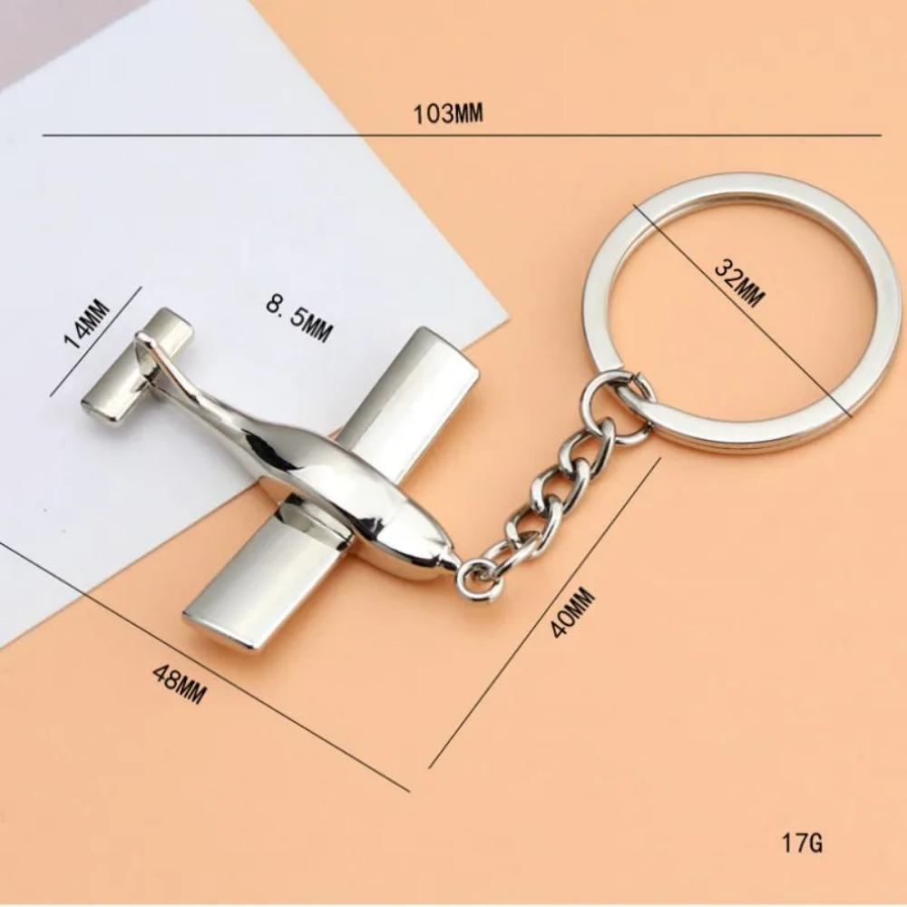 New Simple Niche Creative Trend Airplane Keychain Airplane Model Keychain Car Keychain Cool Boys Men Street Party Accessories