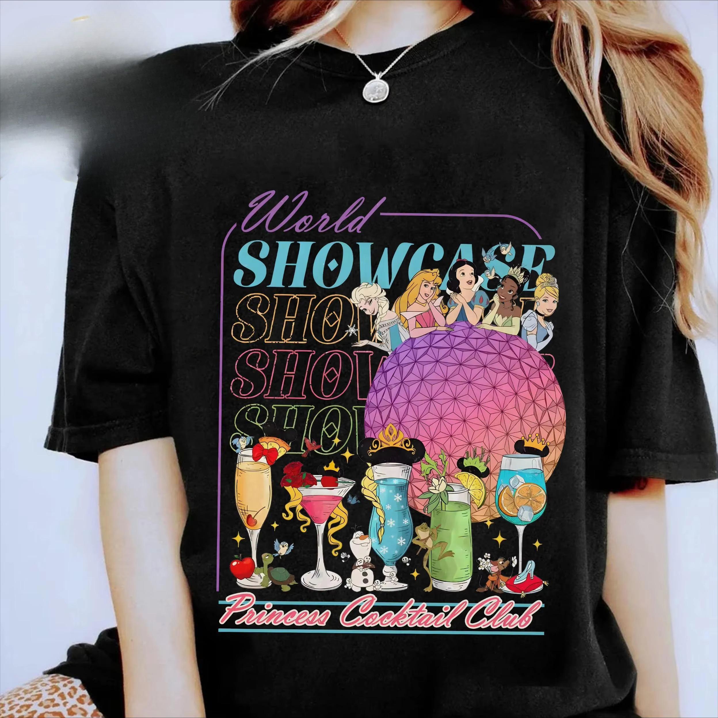 

Princess World Showcase Cocktail Club Shirt Drinking Around The World Tshirt Disneyland Family Holiday Epcot Drinking S