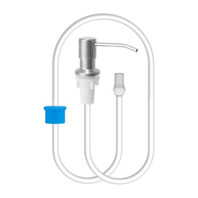 Stainless Steel Sink Soap Dispenser with 100CM Extension Tube Press Kitchen Countertop Built-in Sink Dishwashing Liquid Soap Dispensing Pump Head
