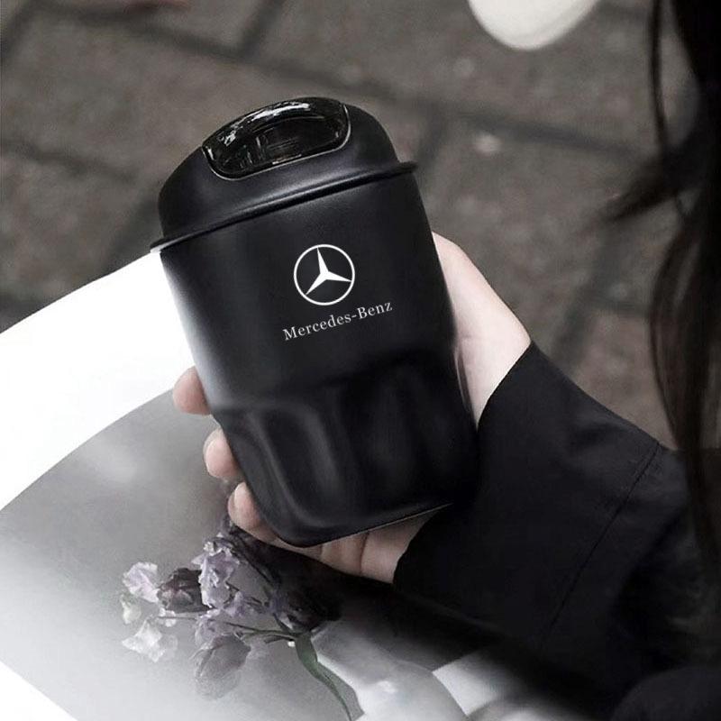 GLC GLB Taza de Hielo Portátil para Exteriores Taza de Café para Viajes Taza Termo para Coche Antiderrames Para Mercedes Benz AMG W203 W206 W220 W205 W211 W