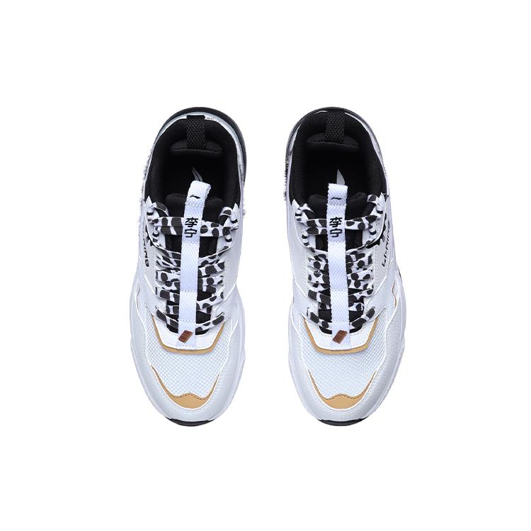 Li Ning 001 Cushioning Slip Resistant Abrasion Resistant Low top Running Shoes Women's White Black AGCR032-4