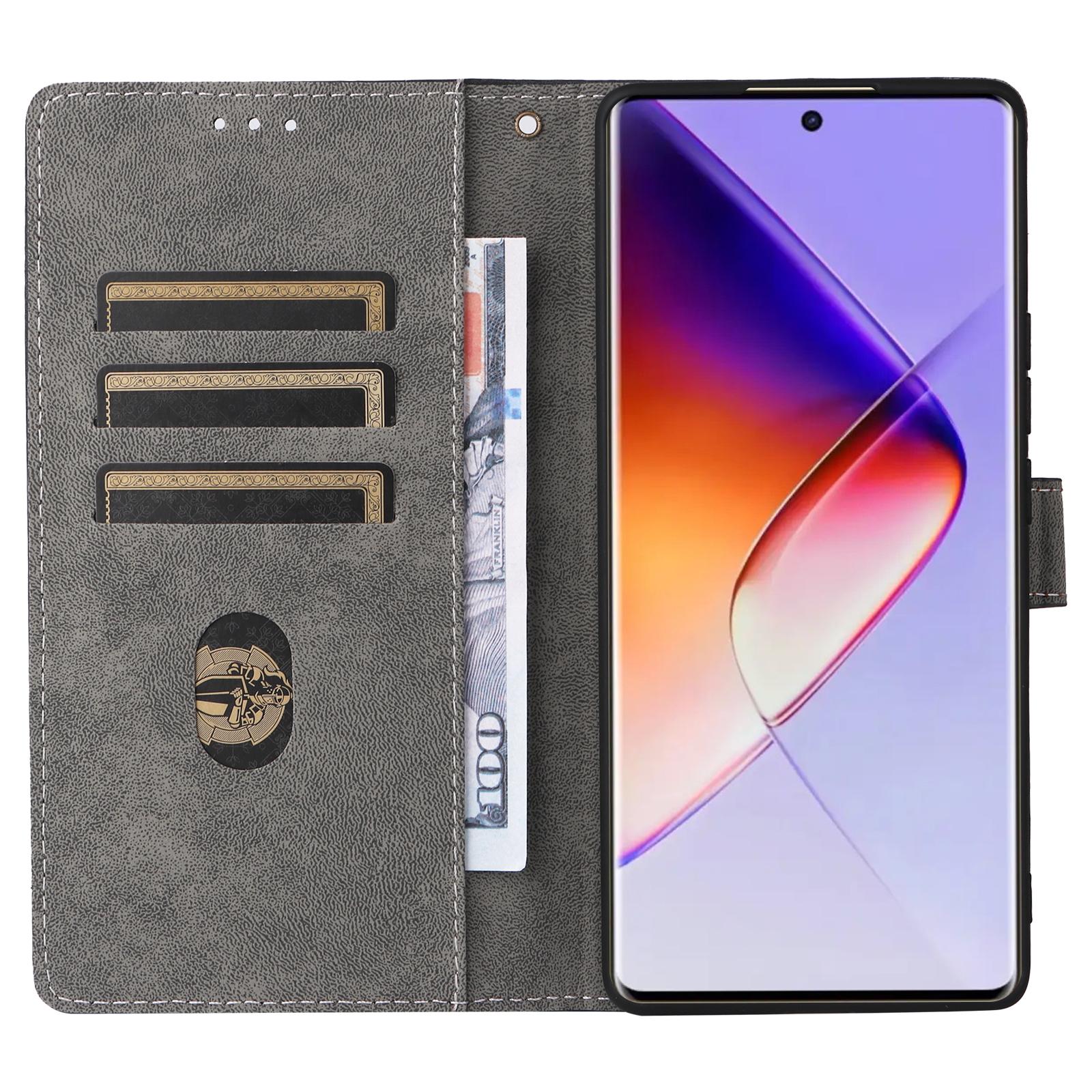 

For Infinix Note 40 Pro 4G X6850 Wallet Case RFID Blocking Stand PU Leather Phone Cover Brown