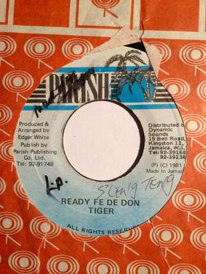 7inch Record TIGER - Ready Fe De Don NONE Parish 1991 Jamaica Reggae, Ska & Dub Used