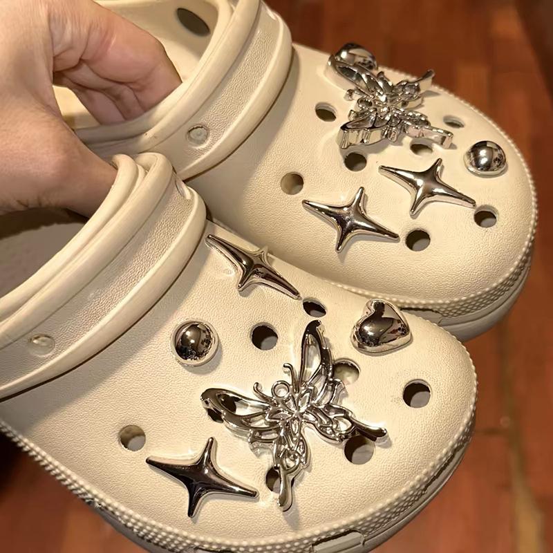 1 Stück Ins Schmetterling Herz Abnehmbare Schuhkette Schuhschnallen Dekor Leinwand Board Schuhe Zubehör Kreativer Schuh Vintage Schmuck