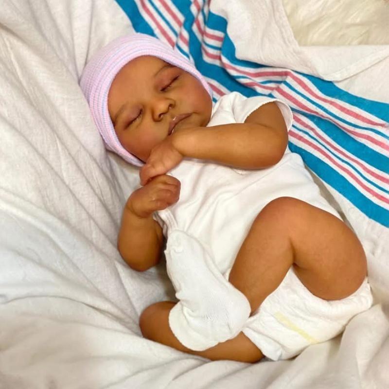 

Мягкие 18-дюймовые куклы-младенцы с тканевым телом Levi, милая спящая реалистичная кукла-симуляция с темной кожей, 3D-рисунок, реалистичная кукла-перерождение, детская игровая игрушка cloth body