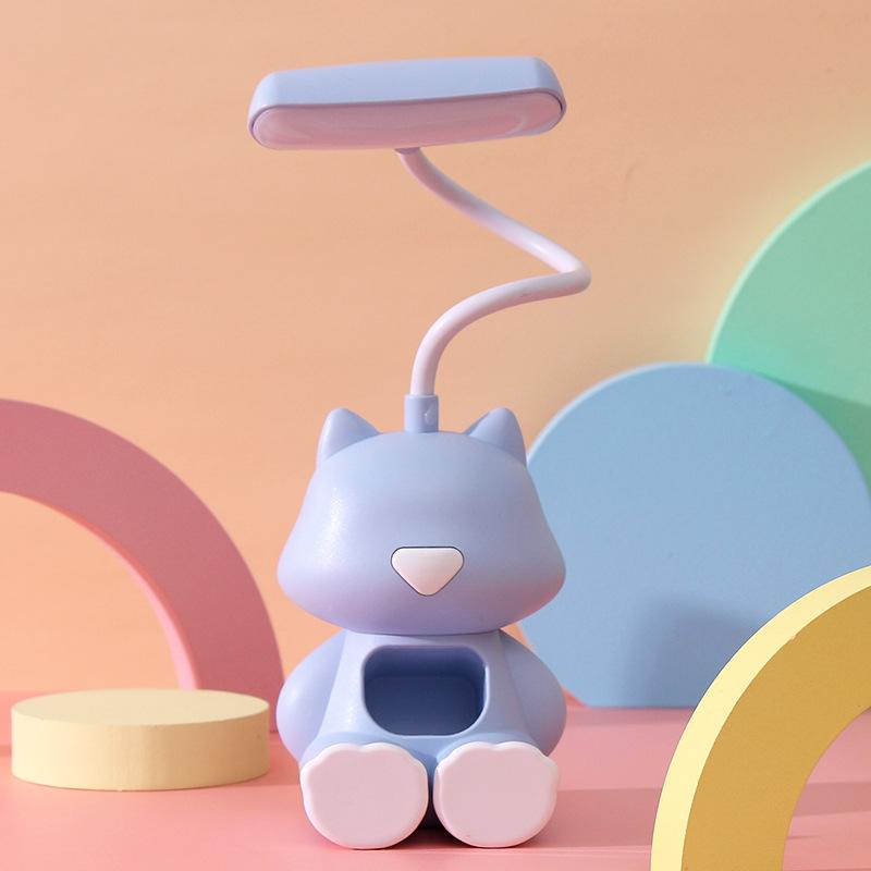 

Desktop Portable Cat Mobile Phone Stand Eye Protection Bedside Lamp Usb Charging синій